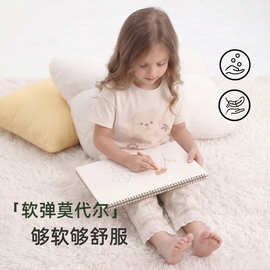 儿童睡衣棉莫代尔冰丝短袖袖t恤凉感夏季薄款家居服衣裤两件套装