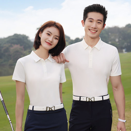 New business men's short-sleeved seamless non-ironing polo shirt custom work clothes sweat-absorbent breathable seamless lapel printed LOGO