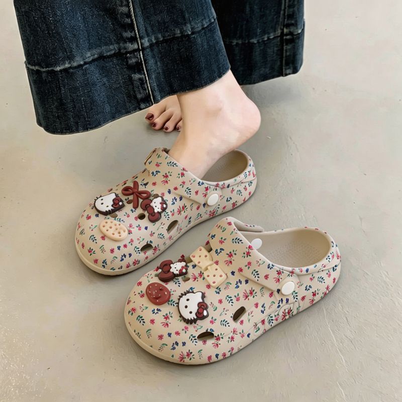 Outdoor non-slip Kitty Cat children's clogs for girls, 2026 new summer EVA odor-resistant silent slippers for girls Outdoor non-slip Kitty Cat children's clogs for girls, 2026 new summer EVA odor-resistant silent slippers for girls