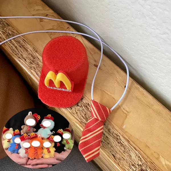 Mcdonald's m Doll Decoration Accessories, Flocked Duckbill Hat, Doll Clothing Accessories, Doll Pendant, Creative Hat
