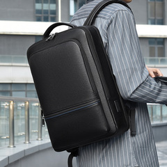 国境を越えた男性ビジネスリュック高級感多機能トップ層牛革パソコンバッグ旅行バックパック代理