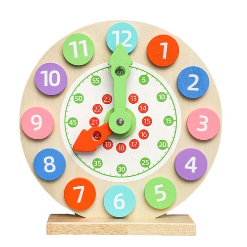 Children's time cognition matching board digital clock game early education educational toys wooden teaching clock teaching aids