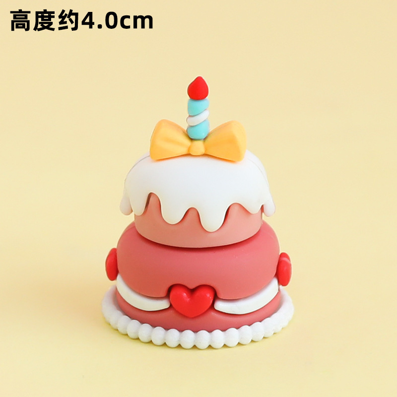 Ins pequeña cerámica fresca suave pequeño pastel decoración decoración chica amiga buena amiga postre de cumpleaños horneado inserción