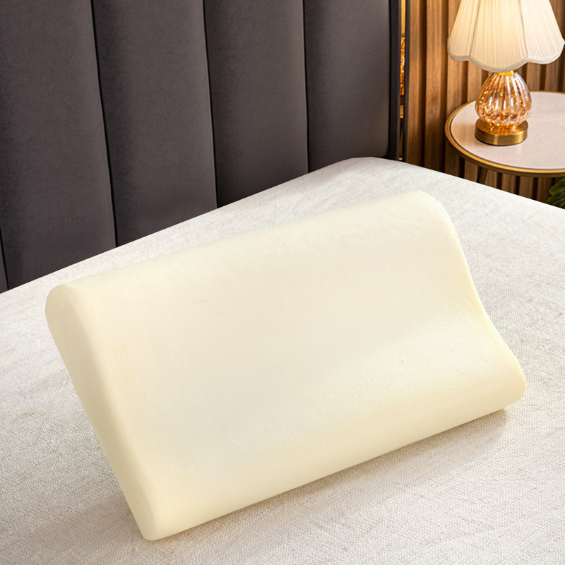 Nackenstütze für Zuhause, wellenförmig, mit langsamer Rückstellkraft, atmungsaktives und komfortables Memory-Schaum-Kissen_voghion.com