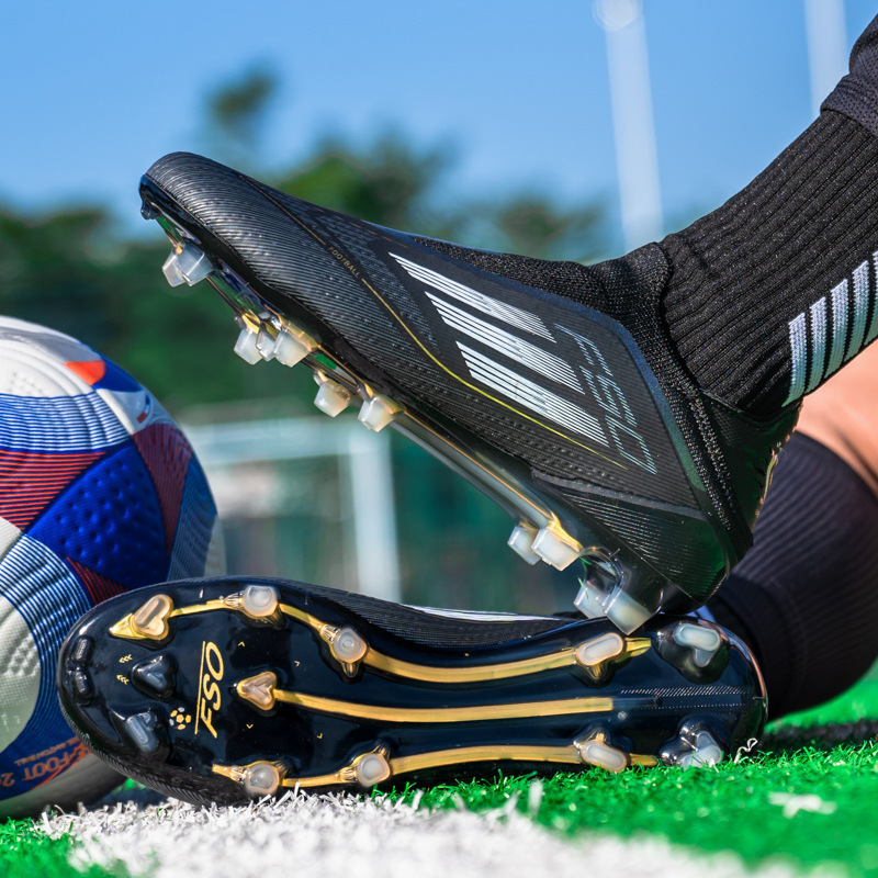 Zapatos de Fútbol de Corte Bajo para Adulto de TPU y Goma Transpirables para Césped Natural y Artificial