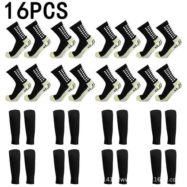 16-Piece Set of Meikeduo's Best-Selling Compression Leggings, Sports Sweat-Absorbent Leggings, Calf Socks, Non-Slip Football Socks