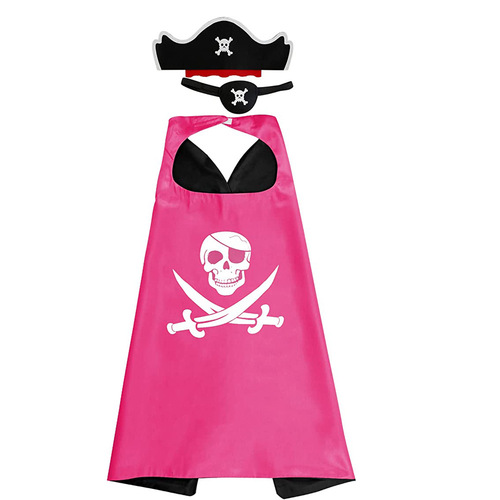 Children's Halloween Pirate Cape Mask Set Costume School Activity Performance cosplay prop