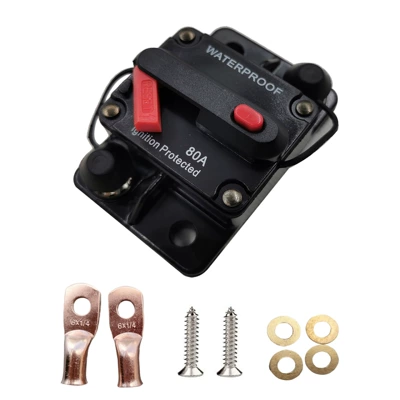 Automotive, Yacht, and Rv Circuit Breaker Automatic Circuit Protection Resettable Circuit Switch Fuse Holder Model A1 + Accessories (Other Car Modifications) - red-30a-with-large-accessories