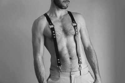 跨境男士情趣用品背带皮革肩带男束缚背带身体链个性捆绑胸带腰带|ms