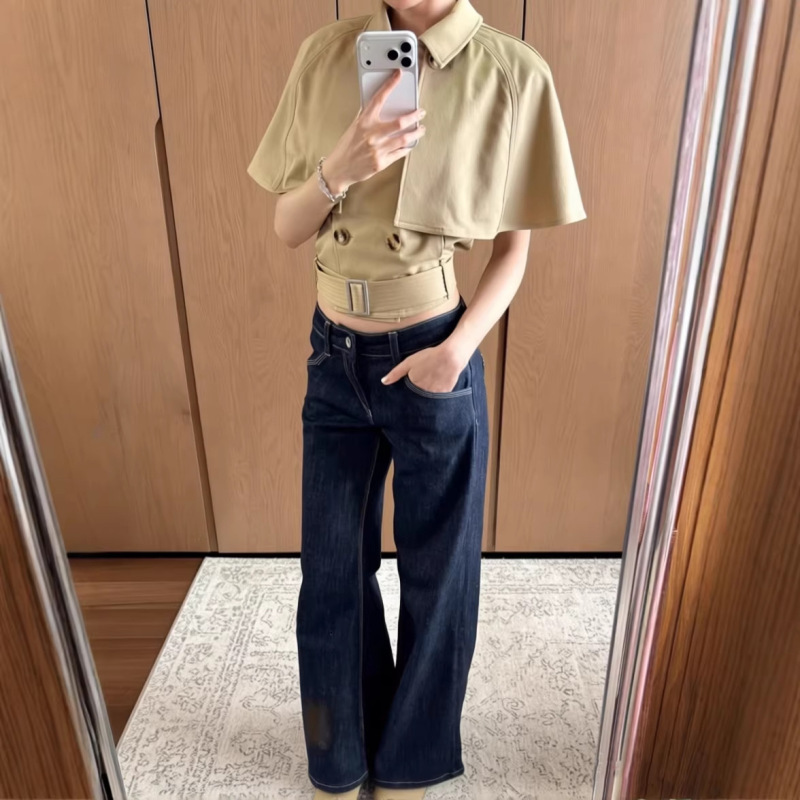 2026 New Model "Yuppie" Detachable Cape Trench Coat Jacket in Khaki/Navy Blue, Now Available for Continuous Shipping 2026 New Model "Yuppie" Detachable Cape Trench Coat Jacket in Khaki/Navy Blue, Now Available for Continuous Shipping