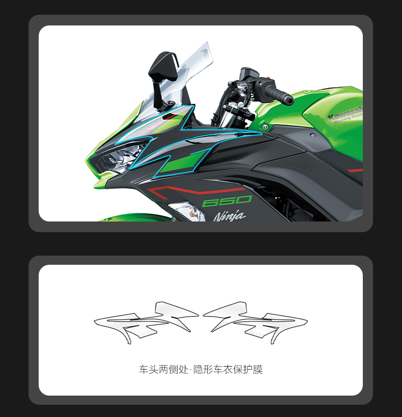 Suitable for Kawasaki Ninja NINJA650: invisible car wrap, body paint protection film, transparent scratch-resistant modification accessory