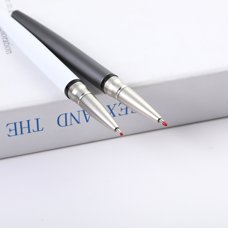 Fabricante en stock pluma de firma pluma de metal regalo de negocios de gama alta impresión de publicidad logotipo esmerilado textura de la pluma del grano