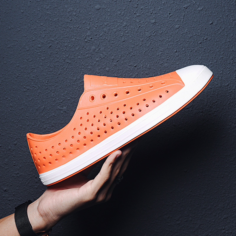 Cross-Border Croc Shoes Men's Summer Couple Anti-Slip Personalized Color Beach Plastic Sandals Outdoor Sports Rain Shoes Sandals