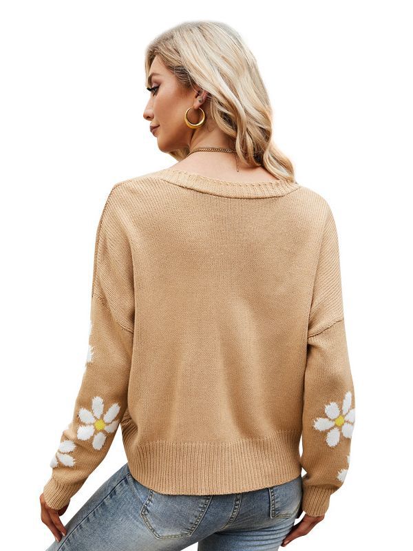 Cárdigan de punto estilo INS para mujer, novedad transfronteriza otoño-invierno 2026, estilo europeo y americano, suéter cárdigan holgado estilo universitario image 7