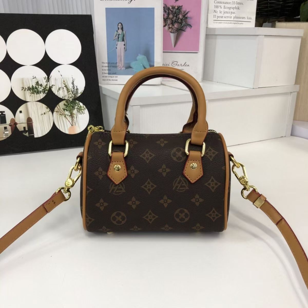 Elegante mini borsa a tracolla boston per donna stile internet_voghion.com