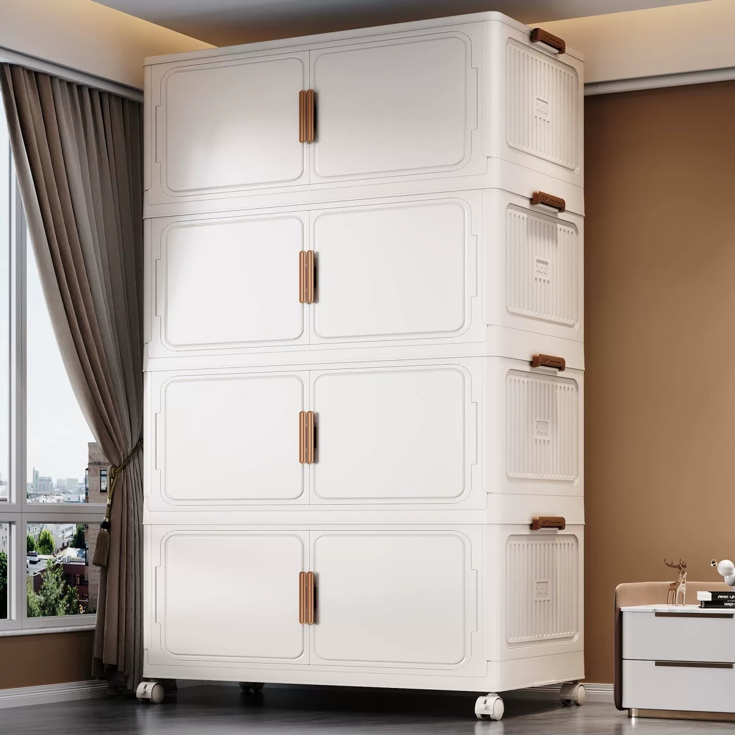 Многослойный пластиковый шкаф для хранения утолщенный и усиленный складной ящик для хранения в спальне