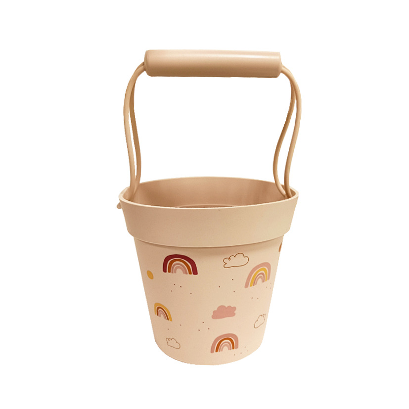 Mayorista nueve piezas de set de barril de silicona, pala de malla de silicona, combinación de playa de verano, juego de juguetes interactivos para padres e hijos