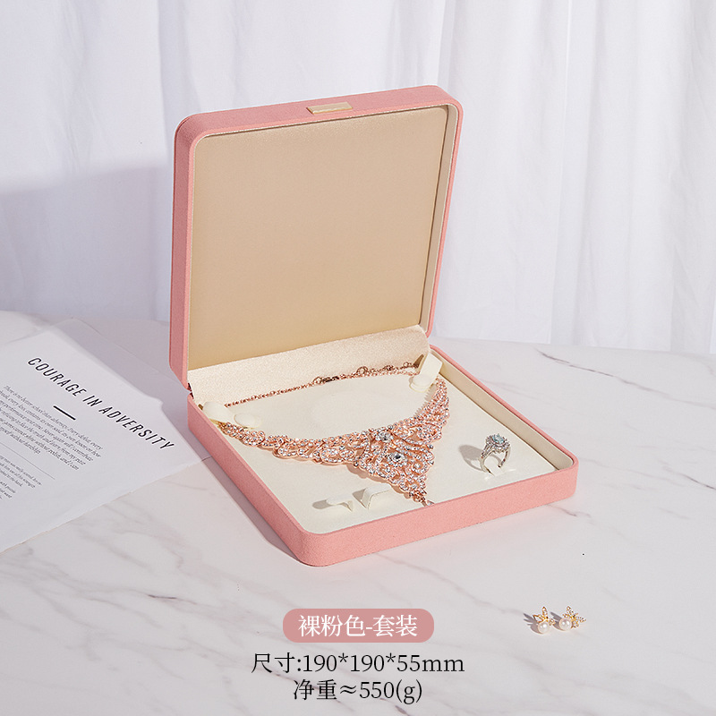 フルシルク PU レザージュエリーボックスジュエリー包装ボックスリングボックスブレスレットネックレスジュエリーボックスブレスレット収納ボックス