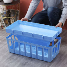 家用喂鸡饲槽塑料喂食器带盖一体可拆卸鸡鸭鹅鸽子长方形喂粮食槽