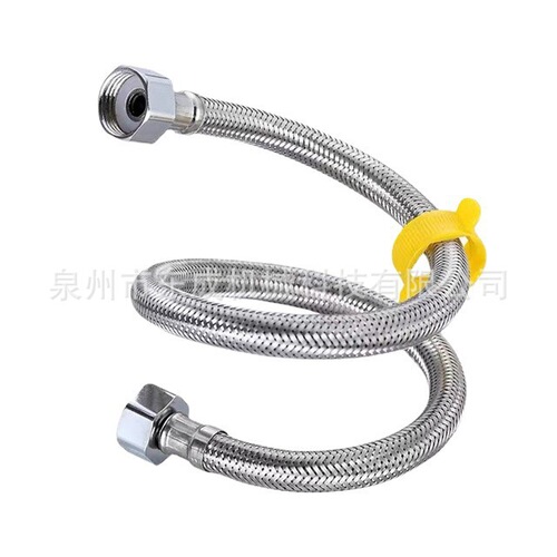 304 stainless steel braided metal flexible hose high-pressure water supply pipe 4/8 inch for hot and cold water inlet of water heater and toilet