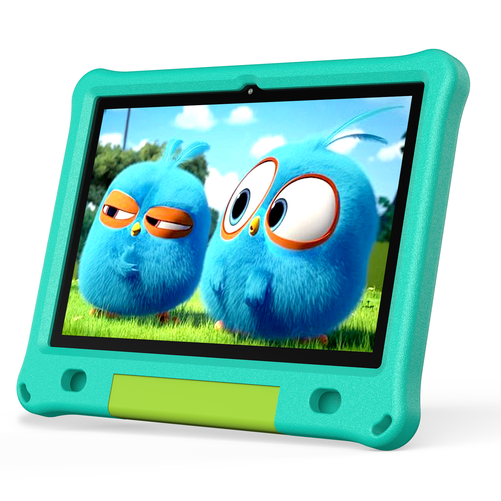 10.1 inç çocuk Android 15 tablet, düşmeye karşı koruyucu kılıf, dönebilen tutma yeri, sınır ötesi destekler