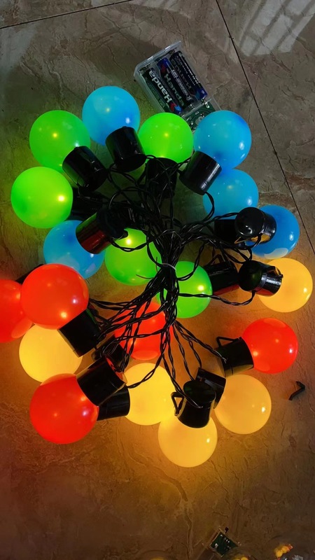 屋外キャンプの雰囲気ランプの大きなボールランプのled g 50ボールの泡が天幕キャンプの装飾灯キャンプの電池の金を連ねます。|undefined