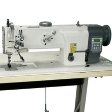 5520双针自动剪线三同步车厚料工业用缝纫机双针可选针位组平缝机