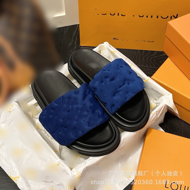 驴家魔术贴厚底拖鞋夏季新款百搭休闲老花情侣大码一字沙滩凉拖鞋|undefined