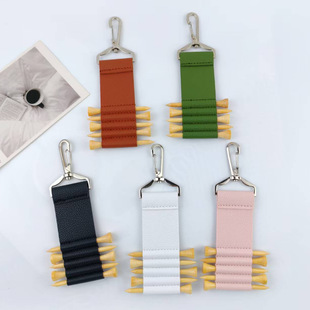 Pu Leather Golf Spike Clip Outdoor Sports Portable Golf Spike Storage Cover Keychain Golf Accessories
