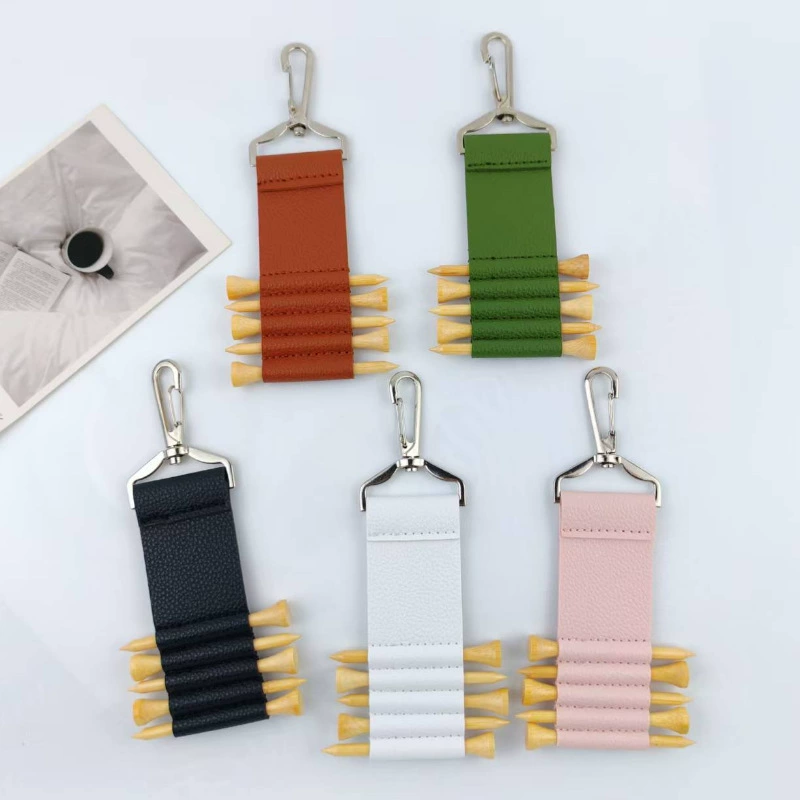 Чехол-брелок для хранения шипов для гольфа из искусственной кожи, портативный, для активного отдыха на природе, аксессуары для гольфа