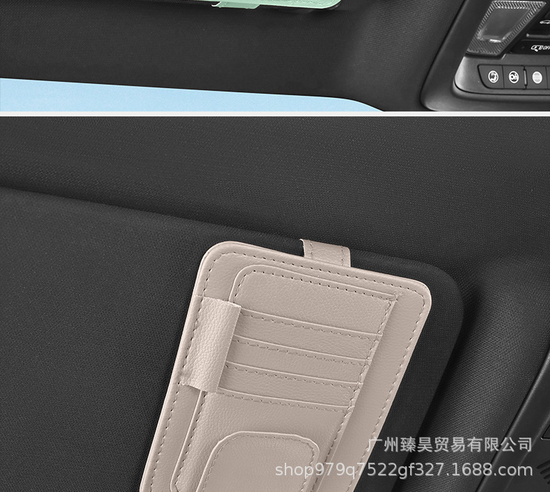 Car Sun Visor Storage Holder Multifunctional Car Glasses Holder Card Business Card Certificate Holder Bills Interior Storage Bag