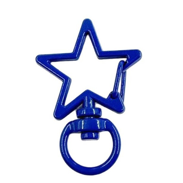 Color pintado hebilla de estrella de cinco puntas hebilla de langosta hebilla de perro hebilla de Primavera de aleación llavero bricolaje colgante accesorios de joyería