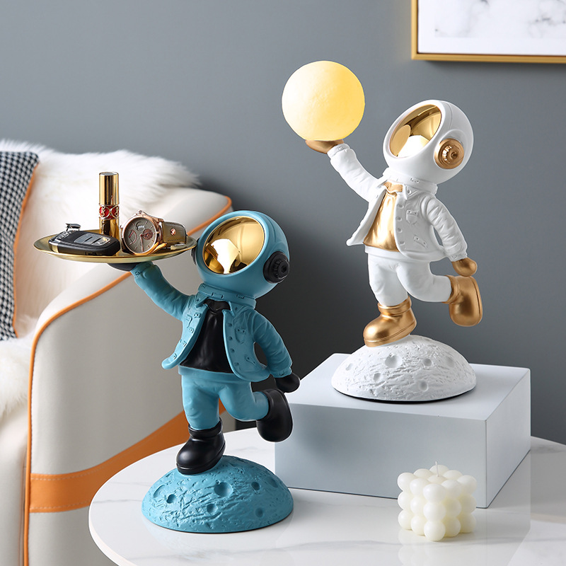 Creative storage system for living room for keys, space astronaut, decorations for home use