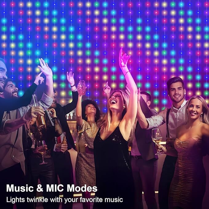 Nuevas luces de hilo de cuero transfronterizas, luces de cortina, luces de Navidad de cadena, luces decorativas, luces LED de cadena, luces de Navidad de vacaciones USB