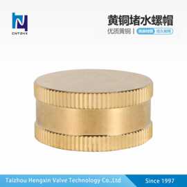 园林黄铜软管端盖堵头 3/4母盖端出水口封盖封帽 黄铜花园堵水螺