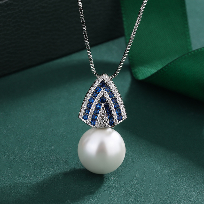 Lady Geometric Copper Gold Plated Rhinestones Pearl Jewelry Set 1 Piece