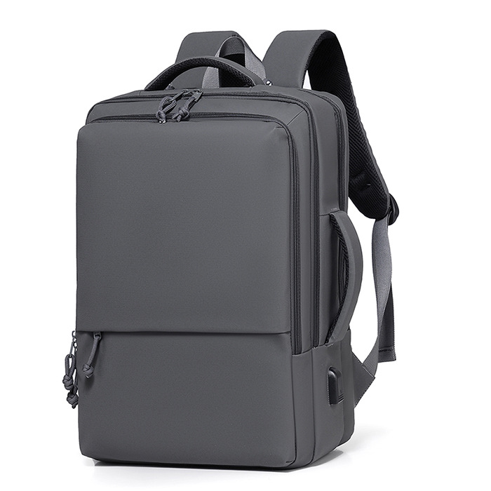 Large-Capacity Leather Film Backpack for Women, Casual Travel, Multi-Functional Backpack, Computer Bag, Men's High-End College Student Bag