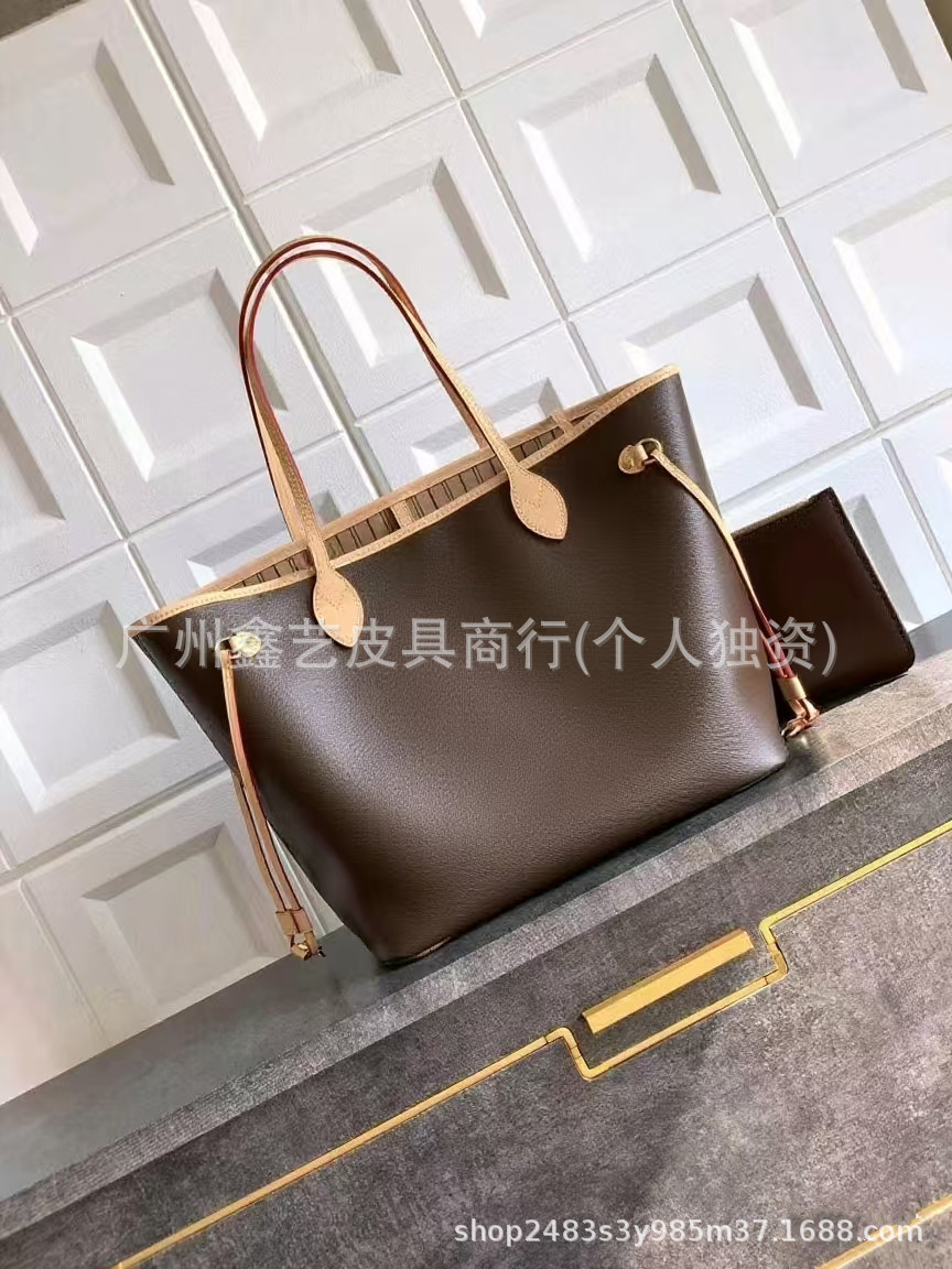 쇼핑백 모노그램 & 살구색 32cm