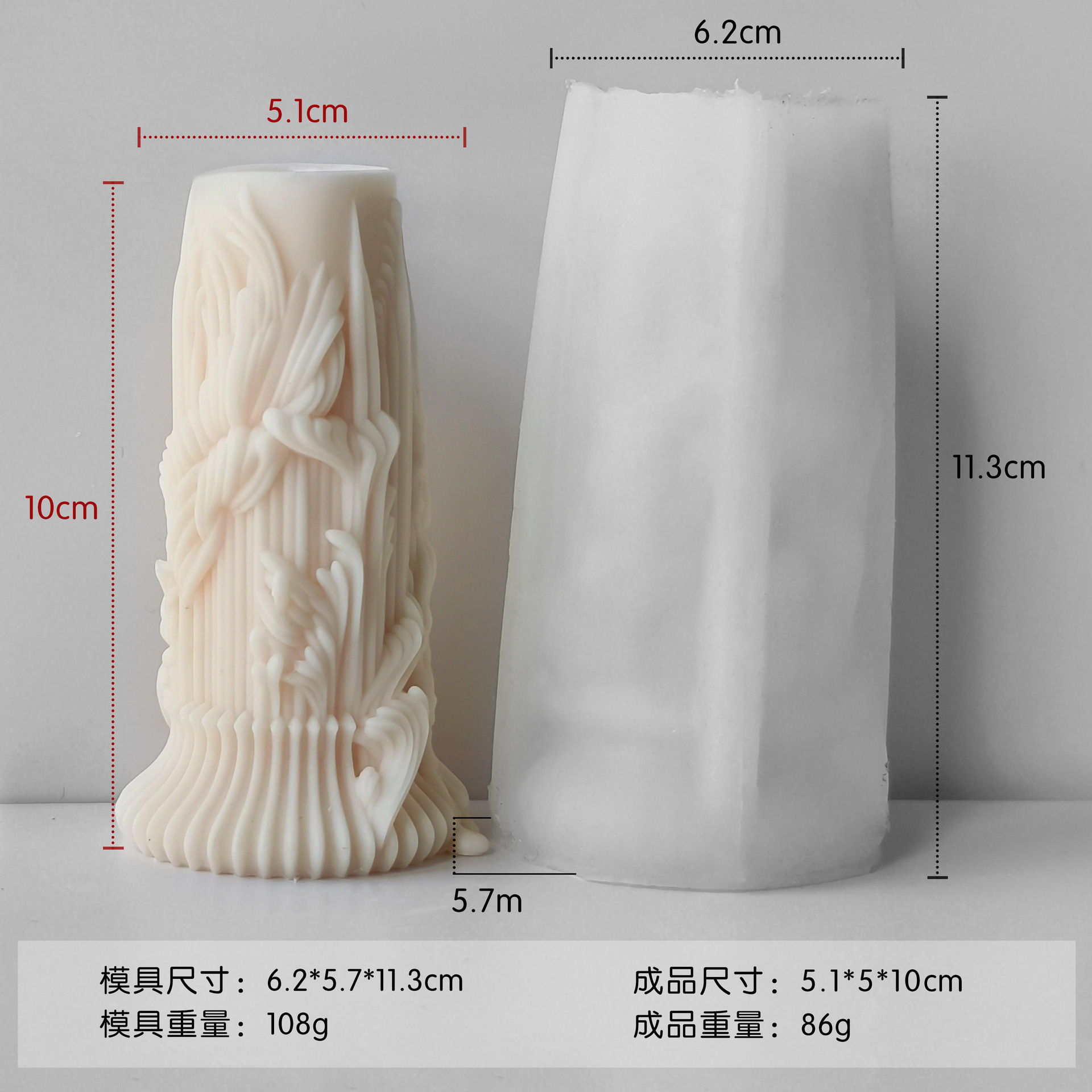 Jiahui-mei onda cilindro banano molde de molde mol