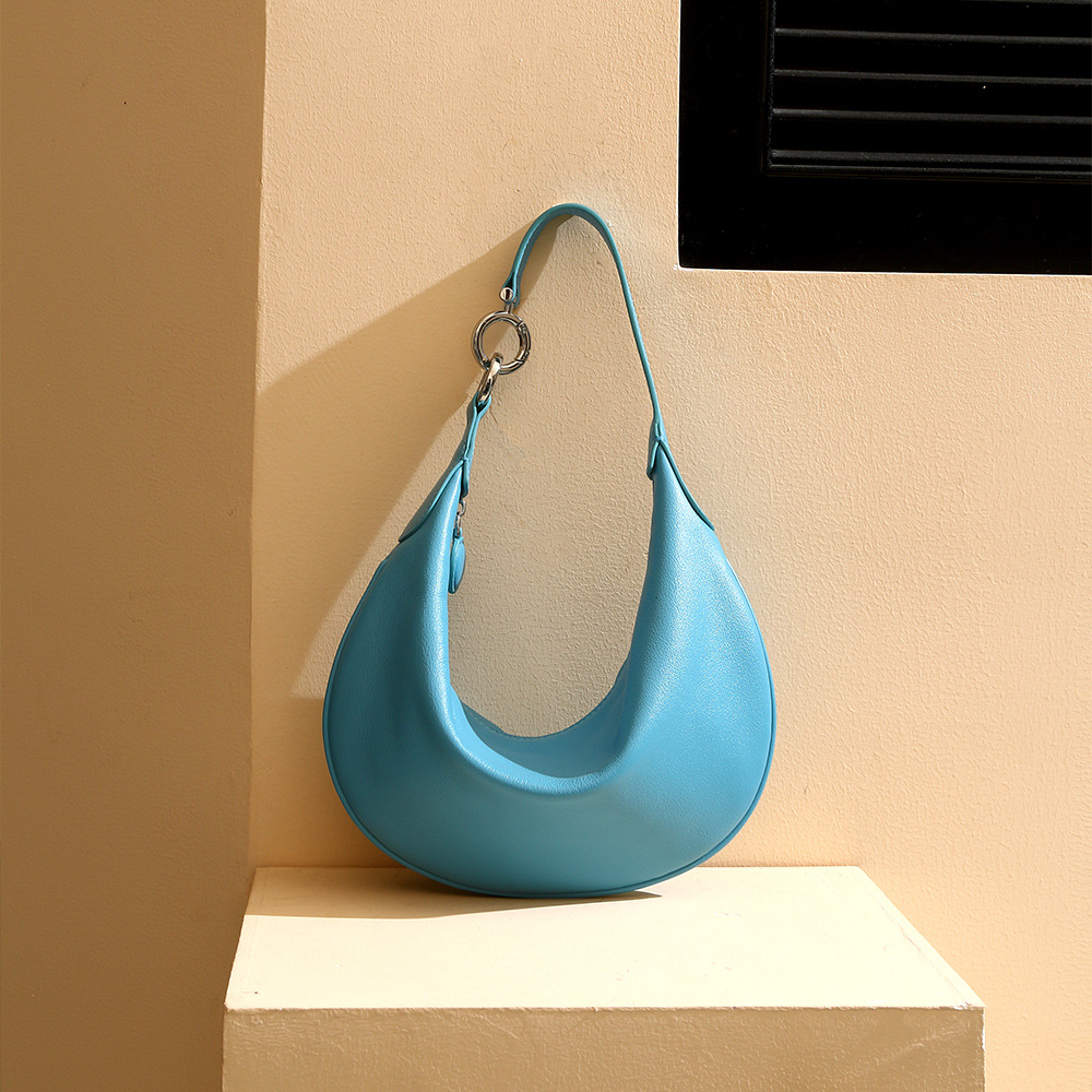 Genuine Leather Women's Bag Autumn 2026 New Arrival Luxury Underarm Bag High-End Handheld Dumpling Bag Cowhide Shoulder Bag - Thumbnail 3