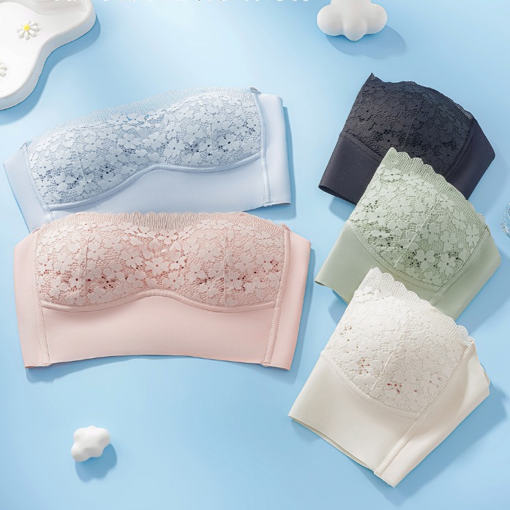 Ventas directas de fábrica comercio electrónico transfronterizo Sudeste de Asia Vietnam Tailandia damas tubo floral top transpirable fruncido sujetador lateral