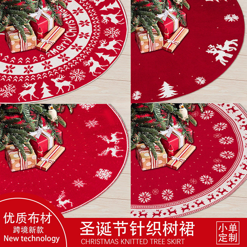 Nuevo transfronterizo de navidad de punto vestido de árbol de navidad artesanía copo de nieve alce árbol de navidad decoración de props