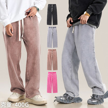 美式复古牛仔裤男嘻哈风长直筒休闲裤时尚百搭修身裤热卖拖地裤男