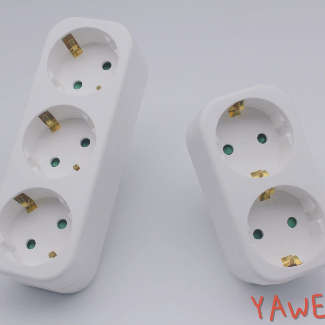 Yaweide bid two -hole/two plug -in plug -in band -guaranteed Russian Schuko two -turn plug plug plug