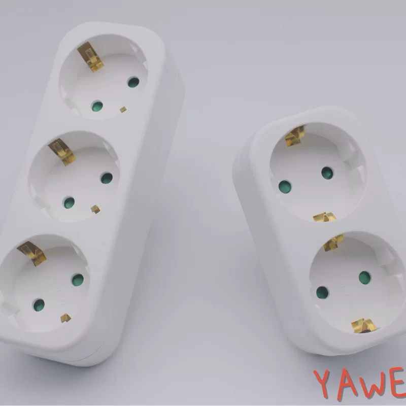 Yaweide bid two -hole/two plug -in plug -in band -guaranteed Russian Schuko two -turn plug plug plug