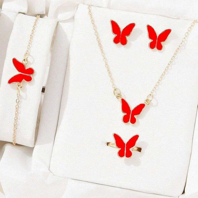 Личность бабочки капли глазури ожерелье изысканный простой дикий нишевые моды премиум-класса ключицы цепи темпераментный набор ожерелья