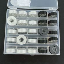 70D/2高强涤纶线L型15白色10黑色梭芯盒透明带线塑料芯pc材质