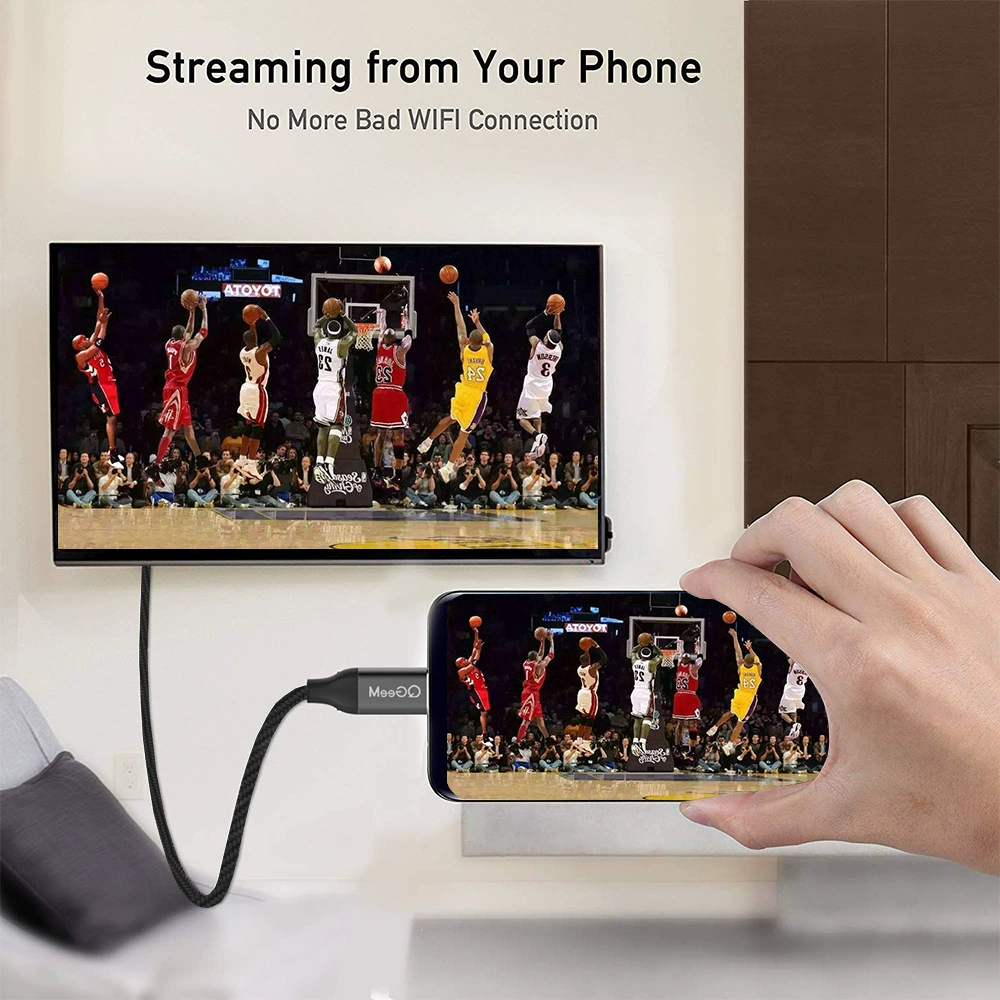 USB Type-C на HDMI, кабель для передачи видео 4K@60Hz/30Hz, подключение мобильного телефона/ноутбука/компьютера