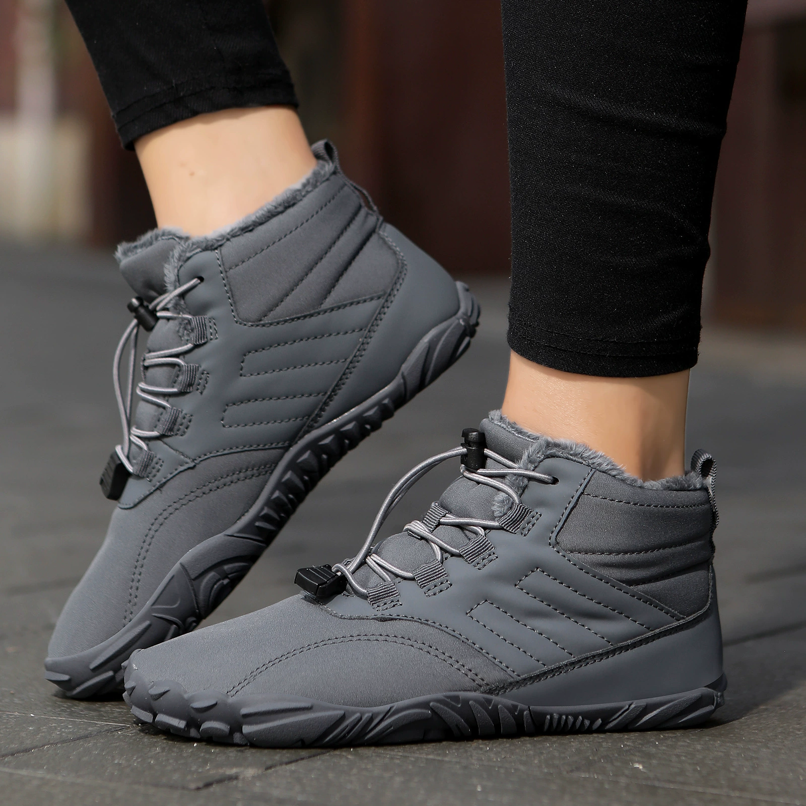 Трансграничные осенне-зимние высокие ботинки для походов и альпинизма на открытом воздухе, хлопковые ботинки для беговых лыж, теплые зимние ботинки на флисовой подкладке, рабочие ботинки, хлопковая обувь с пятью пальцами