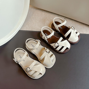 Girls' summer hollow sandals new casual Roman sandals bird nest shoes female baby children closed toe sandals